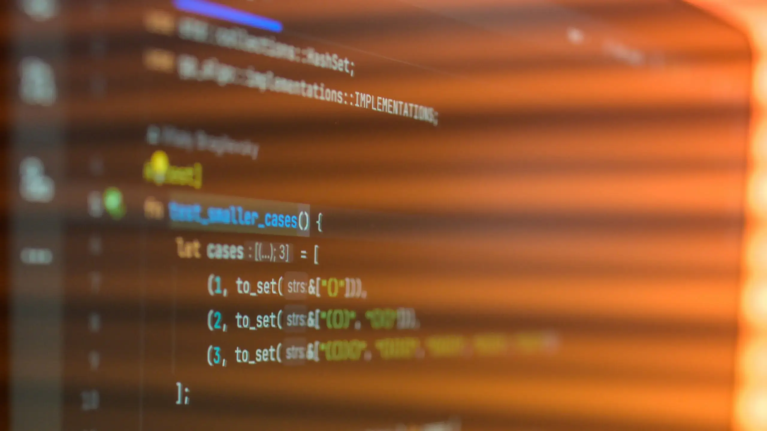 code Code on a monitor