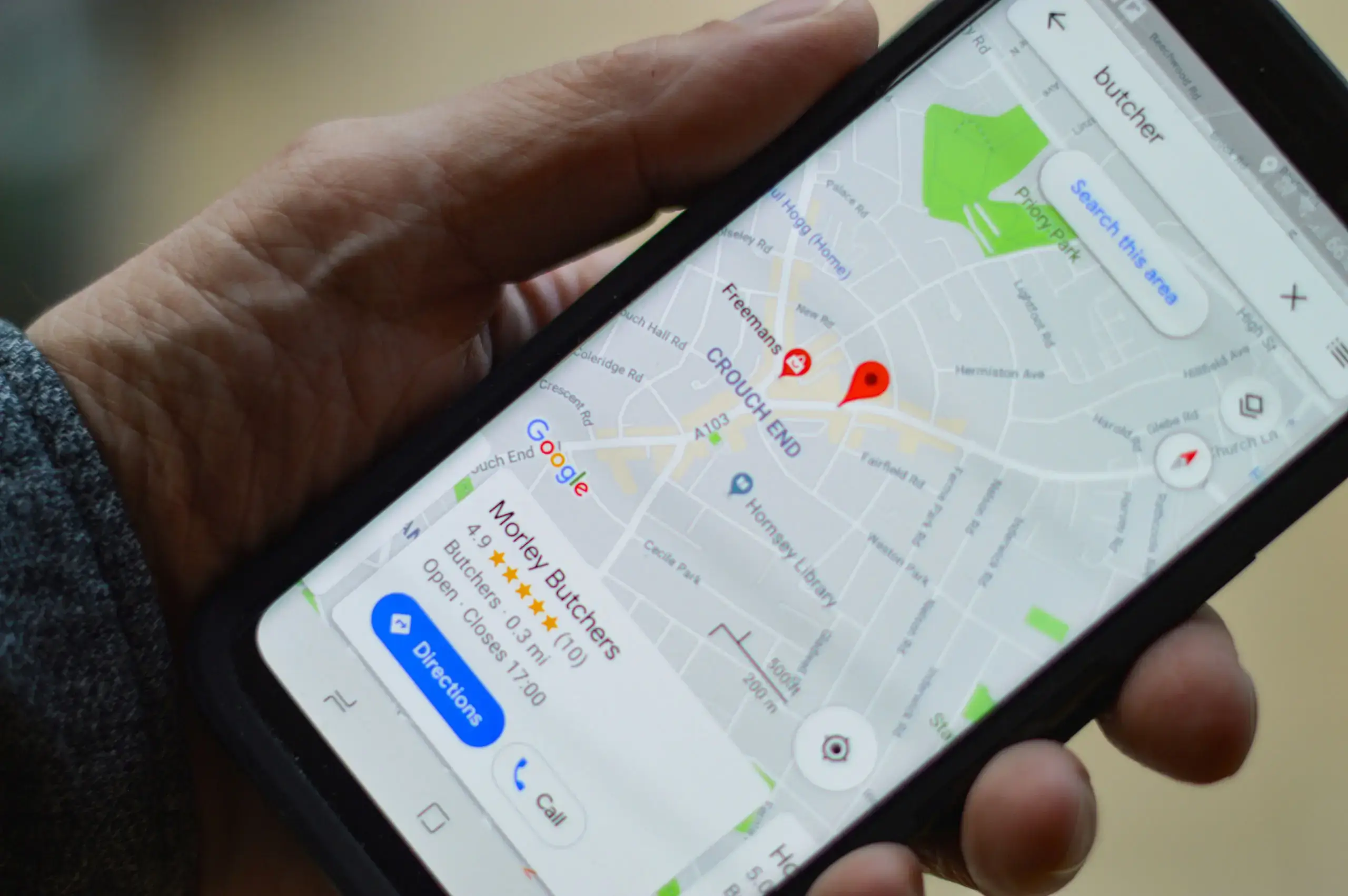 googlemaps Google Maps on a phone